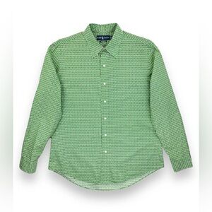 Polo Ralph Lauren Mens M Button Down Long Sleeve Collar Shirt Custom Fit Paisley
